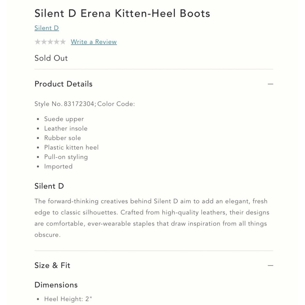 Silent D Erena Kitten Heel Boots Tan Suede Tall EU 37 US 7 Anthropologie - Picture 3 of 13